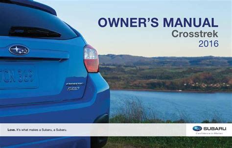 2016 Subaru Crosstrek Owners Manual